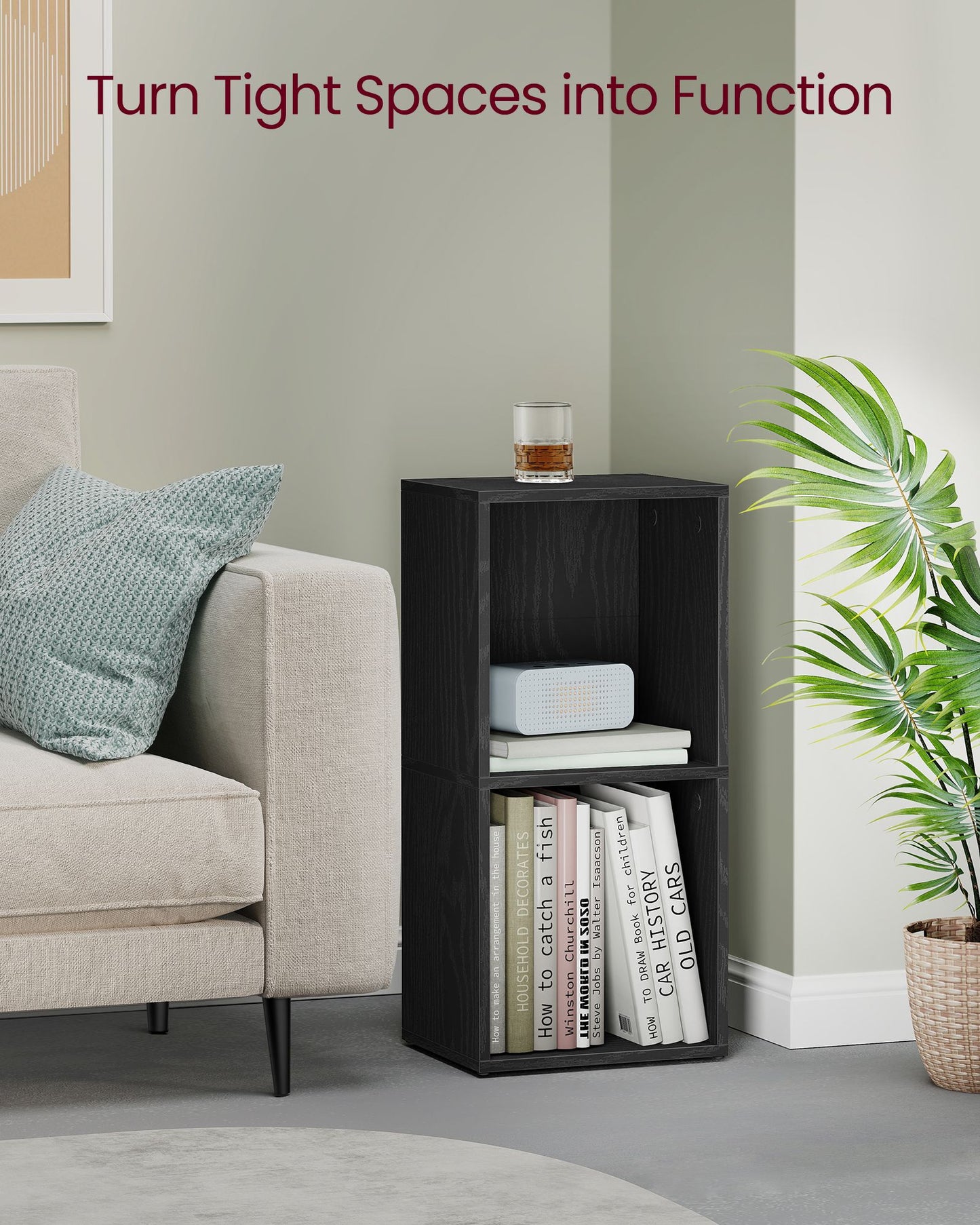 VASAGLE Bookshelf, 8 Cubes Storage Organizer