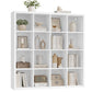 VASAGLE 16-Cube Bookshelf, Adjustable Storage Shelf Modern Display Cabinet for Living Room Storage – Cloud White