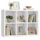 VASAGLE 6-Cube Bookshelf, Adjustable Storage Shelf Modern Display Cabinet for Living Room Storage – Cloud White
