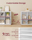 VASAGLE 8-Cube Bookshelf, Adjustable Storage Shelf Modern Display Cabinet for Living Room Storage – Cloud White