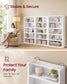 VASAGLE 5-Tier Bookshelf, Minimalist Bookcase with Adjustable Shelves Room Storage – Cloud White