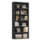 VASAGLE 6-Tier Bookshelf, Minimalist Bookcase with Adjustable Shelves Room Storage – Ebony Black