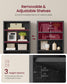 VASAGLE 6-Tier Bookshelf, Minimalist Bookcase with Adjustable Shelves Room Storage – Ebony Black