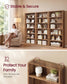 VASAGLE 6-Tier Bookshelf, Minimalist Bookcase with Adjustable Shelves Room Storage – Honey Brown