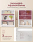 VASAGLE 6-Tier Bookshelf, Minimalist Bookcase with Adjustable Shelves Room Storage – Cloud White – 29.5 x 9.4 x 66.1 inch