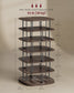 VASAGLE Rotating Shoe Rack Tower with Shelves – Ink Black, Ash Brown