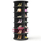 VASAGLE 7-Tier Rotating Shoe Rack Tower, Free Standing 360 Degree Spinning Shoe Organizer – Black