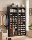 VASAGLE Tall Ten Tier Shoe Storage Cabinet Ink Black