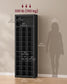 VASAGLE Tall Ten Tier Shoe Storage Cabinet Ink Black
