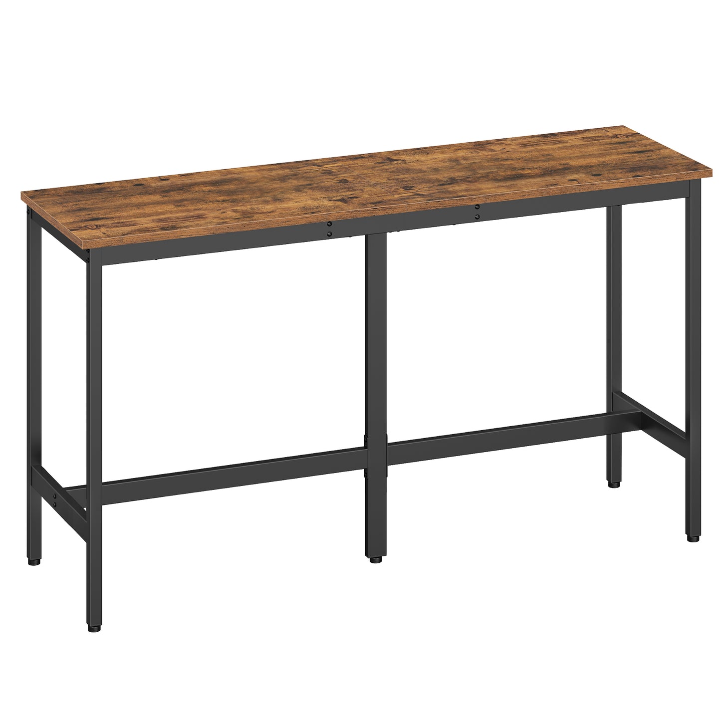 VASAGLE Bar Table, Kitchen Dining Table, High Top Pub Table – Rustic Brown, Ink Black