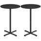 VASAGLE Round Cocktail Table, Set of 2, High Top Bar Pub Table, Ebony Black