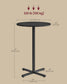 VASAGLE Round Cocktail Table, Set of 2, High Top Bar Pub Table, Ebony Black