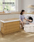 VASAGLE Laundry Hamper with Lid 200 L Clothes Hamper 15.7 X 33.9 X 24 Inches Natural