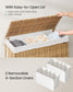 VASAGLE Laundry Hamper with Lid 200 L Clothes Hamper 15.7 X 33.9 X 24 Inches Natural