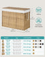 VASAGLE Laundry Hamper with Lid 200 L Clothes Hamper 15.7 X 33.9 X 24 Inches Natural