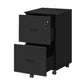 VASAGLE 2-Drawer File Cabinet, Small Rolling, Locking, Printer Stand Home Office, A4 – Ink Black