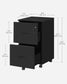 VASAGLE 2-Drawer File Cabinet, Small Rolling, Locking, Printer Stand Home Office, A4 – Ink Black