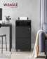 VASAGLE 2-Drawer Rolling File Cabinet – Ink Black
