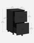 VASAGLE 2-Drawer Rolling File Cabinet – Ink Black