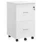 VASAGLE 2-Drawer File Cabinet, Small Rolling, Locking, Printer Stand Home Office, A4 – Snow White