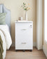 VASAGLE 2-Drawer File Cabinet, Small Rolling, Locking, Printer Stand Home Office, A4 – Snow White
