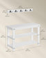 Coat Rack and 3-Tier Bamboo Shoe Bench Set Cloud White