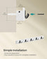 Wall-Mounted Coat Rack with 5 Hooks Cloud White