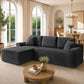 VASAGLE 107.9" Cloud Sectional Sofa, Compressed Couch for Living Room L Shaped – Slate Gray