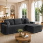 VASAGLE 107.9" Cloud Sectional Sofa, Boneless Couch for Living Room L Shaped – Slate Gray