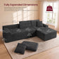 VASAGLE 107.9" Cloud Sectional Sofa, Boneless Couch for Living Room L Shaped – Slate Gray