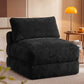 VASAGLE Folding Sofa Bed, Convertible Chair Bed with Pillow, Sleeper Chair – Smoky Black
