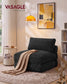 VASAGLE Folding Sofa Bed, Convertible Chair Bed with Pillow, Sleeper Chair – Smoky Black