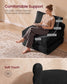 VASAGLE Folding Sofa Bed, Convertible Chair Bed with Pillow, Sleeper Chair – Smoky Black