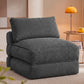 VASAGLE Folding Sofa Bed, Convertible Chair Bed with Pillow, Sleeper Chair – Lead Gray