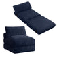 VASAGLE Folding Sofa Bed, Convertible Chair Bed with Pillow, Sleeper Chair – Gray Blue
