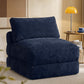VASAGLE Folding Sofa Bed, Convertible Chair Bed with Pillow, Sleeper Chair – Gray Blue