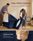 VASAGLE Folding Sofa Bed, Convertible Chair Bed with Pillow, Sleeper Chair – Gray Blue