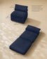 VASAGLE Folding Sofa Bed, Convertible Chair Bed with Pillow, Sleeper Chair – Gray Blue