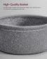 VASAGLE Coffee Table with Fabric Basket – Ebony Black, Slate Gray
