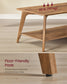 VASAGLE Coffee Table, 2-Tier Living Room Table with Storage, Center Table with Rounded Corners – Hoeny Brown