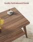VASAGLE Maezo Collection Coffee Table 2-Tier Center Table 21.7 X 39.4 X 17.7 Inches Chestnut Brown – Honey Brown