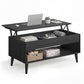 VASAGLE Lift Top Coffee Table with Hidden Storage – Charcoal Gray