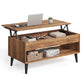 VASAGLE Lift Top Coffee Table with Hidden Storage – Honey Brown