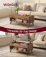 VASAGLE Lift Top Coffee Table with Hidden Storage – Honey Brown