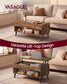 VASAGLE Lift Top Coffee Table with Hidden Storage – Rustic Brown