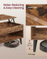 VASAGLE Lift Top Coffee Table with Hidden Storage – Rustic Brown
