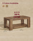 VASAGLE Honey Brown Two Tier Coffee Table with Clean Lines