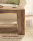 VASAGLE Honey Brown Two Tier Coffee Table with Clean Lines