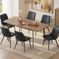 VASAGLE Dining Chairs, Upholstered Kitchen Chairs, Set of 6, Dove Gray and Ink Black
