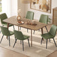 VASAGLE Dining Chairs, Upholstered Kitchen Chairs, Set of 6, Forest Green and Ink Black